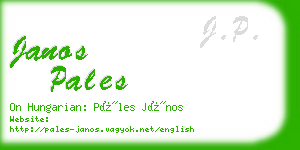 janos pales business card